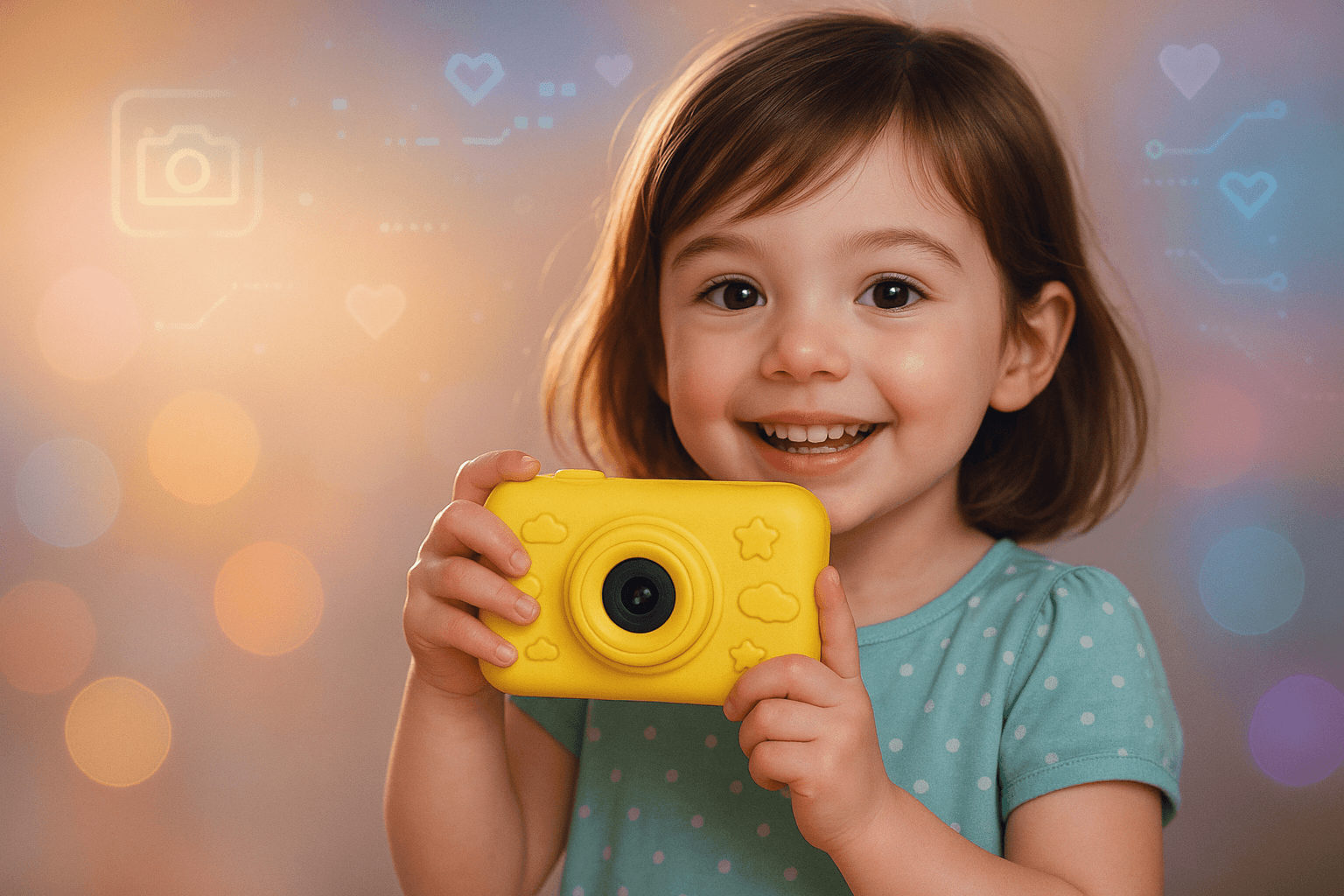 Child learning with Jumpo AI Kids Camera - educational photography for toddlers